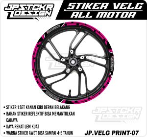 Stiker Cutting List Velg Beat Karbu Esp Deluxe Scoopy Mio Vario Sticker Aksesoris Roda Princut JP-07