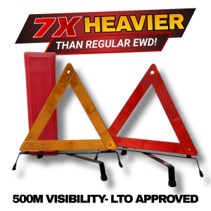LTO Approved Premium Heavy Duty Emergency Warning Device with Thick Metal Frame and Hard Case. 7X Heavier than Regular EWD. 500M Visibility. LTO Approved. Automotive Safety & Security Accessory.