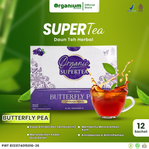 Supertea Butterfly Pea WAKABA Teh herbal Bunga Telang Anti obesitas & kanker - 10g