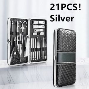 21PCS in 1Set Stainless Steel Nail Clipper Set Nail Manicure Kits