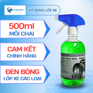 Chai xịt chăm sóc làm đen bóng lốp BlueWhale 500ml bảo vệ làm đẹp lốp ô tô xe máy xe đạp điện
