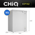 CHiQ ตู้แช่แข็งประตูเดียว ความจุ 142 ลิตร/199 ลิตร สีขาว ประหยัดพลังงานและเสียงเงียบ รุ่น CCF142/CCF199 จัดส่งฟรีและรับประกัน 3 ปี. 