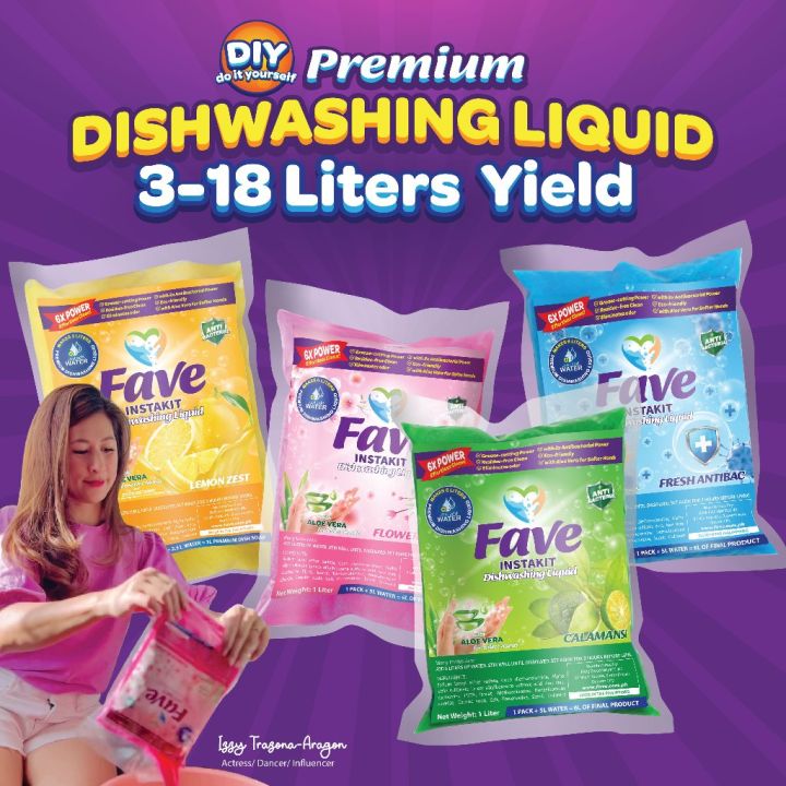 FAVE PREMIUM DISHWASHING Liquid, PASTE AND STICKERS ONLY, JUST ADD