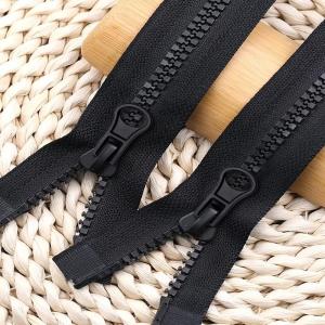 40-80cm 5# 8# Resin Zipper for Sewing Long Open-End Zippers with Single/Double Sliders Tent Coat Clothes Zip Repair Accessories