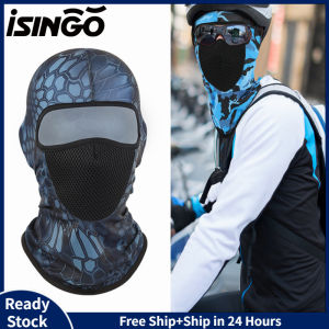 iSingo Summer Cycling Ma-sk Full Face Ma-sk Breathable Sunscreen Balaklava Ma-sk For Men Motorcycle Ma-sk Headwear Sports Washable Face Ma-sk