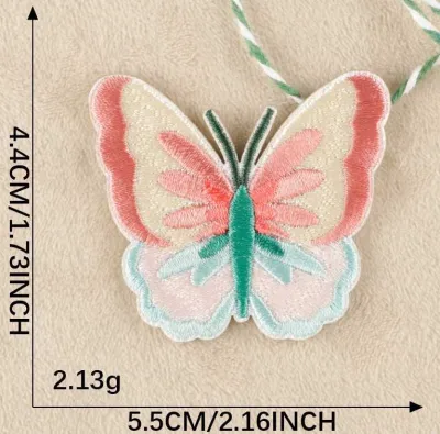 Sticker ủi nhiệt thêu logo hình con bướm - Miếng vá ủi trang trí quần áo ba lô N129