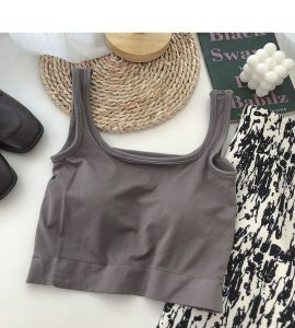 Yooyi Tank Top Bra Wanita / Singlet Perempuan Crop / Atasan Tanktop Basic Korean Dengan Tangtop With Cup Bahan Elastis Premium Kualitas Import 013