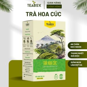 Trà Hoa Cúc Giải Độc Giảm Mụn Đẹp Da. An Thần Giảm Stress Ngủ Ngon | Hộp 30 gói x 3g Túi Lọc Teabox