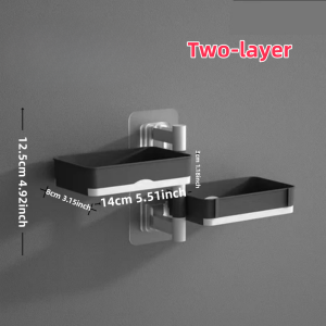 Drilling Free Soap Holder Rotating Drain Soap Holder Bathroom Soap Rack Soap Holder Wall Mounted
