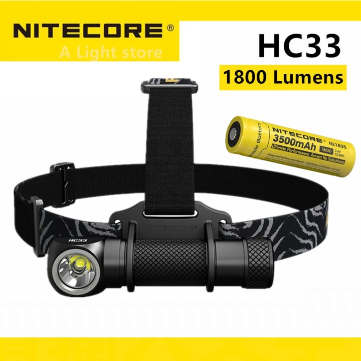 NITECORE HC33 Portable Headlamp CREE XHP35 HD max 1800 lumen beam throw ...