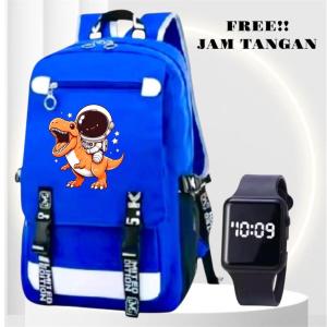 Js Stlye Tas Sekolah Uniseks DINO ASRTONOT 0029 Tas Ransel Bahu GandaTas Laptop Mochila Anak