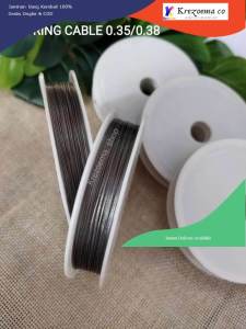 Kawat nylon String cable Kawat untuk craft 0.35 dan 0.38 silver