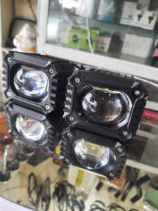 Đèn trợ sáng vuông siêu sáng 12v-80v chống nước 2 màu pha cos dễ lắp đặt