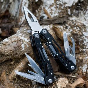 Outdoor hiking metal folding braceletAutomatic Push Button Stainless Steel tool portable tool