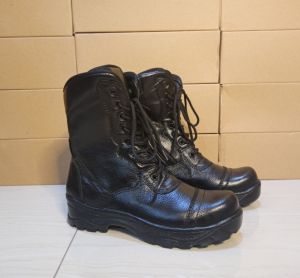SEPATU PDL PDH KULIT UJUNG BESI PREMIUM BEST SELLER TNI POLRI KERJA LAPANGAN / SEPATU SAFETY BOOTS
