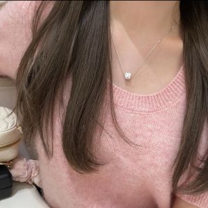 Hand-brushed Gold Bucket Necklace Female Design Sense Color Zirconium Cylindrical Pendant Clavicle Chain