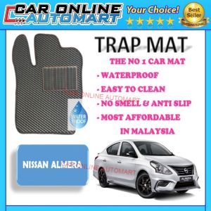 Nissan Almera TrapMat Customize Car Floor Mat 100%Waterproof Anti Slip Easy to Clean(Front & Rear) - Nissan Accessories
