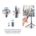 Gậy chụp ảnh 3 chân L16 - Tripod quay phim, chụp ảnh, livestream - Gậy tự sướng 3 chân có remote - Gía đỡ điện thoại, máy ảnh, go pro 3 chân thiết kế gấp gọn kéo dài 155cm chất liệu chắc chắn, xoay 360 độ. 