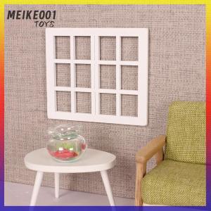 MEIKE001 บ้านตุ๊กตา1 12ขนาดเล็กกรอบหน้าต่างไม้แบบจำลองของตกแต่งบ้านตุ๊กตาเฟอร์นิเจอร์บ้านตุ๊กตาอุปกรณ์ประกอบฉากก่อสร้าง