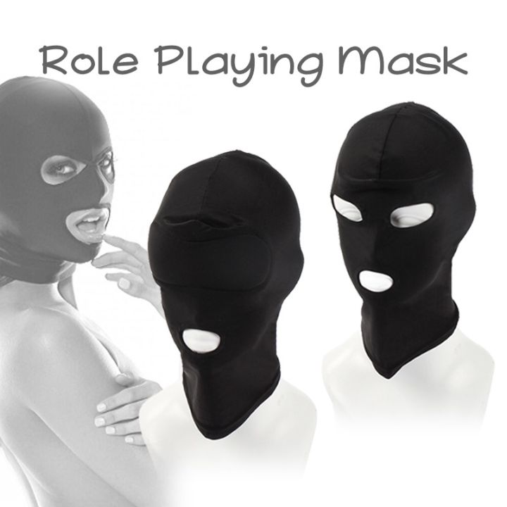 sex toy mask BDSM Sex Toy Head Bondage Harness Hood Mask Mouth Big Hole Silicone Ball  Gag main image 1