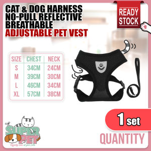 Pet Harness Lead Cat Dog Adjustable Vest Rope Cat Leash Kolar Tali Kucing Panjang 宠物牵引绳 狗牵引绳