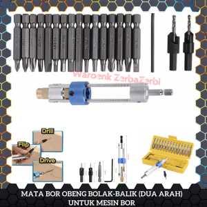 ALAT KEPALA MATA BOR HEXAGON OBENG BOLAK BALIK DUA SISI ARAH ATAS BAWAH DEPAN BELAKANG PLUS MINUS BINTANG 2IN1 2 IN 1 MULTI FLIP EXTENSION COUNTERSINK DRILL BITS SCREWDRIVER SCREW DRIVER SET 20PCS 20 PCS LENGKAP KOMPLIT PORTABLE PRAKTIS
