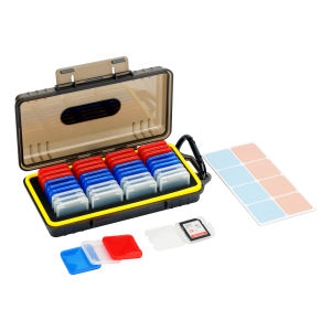 KIORAFOTO Memory Card Case Holder SD Card Organize Box Storage Up to 36 SD CardWaterproof and Resistant Pressure&ShockCome With Free Sticky Note Sticker