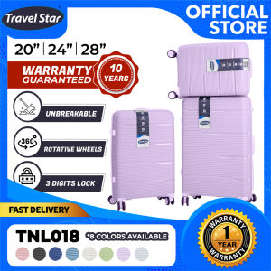 (10 YEARS UNBREKABALE WARRANTY) Travel Star TNL018 Signature Unbreakable Polypropylene PP Luggage Bag Bagasi Tahan Lasak