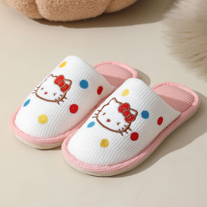 Christmas Gift Halloween Sanrio Student Kawaii Cartoon Warm Slippers Hello Kitty Winter Indoor Comfortable Thicken Casual Shoes Girls Christmas Gifts