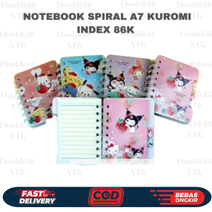 Notebook Spiral A7 Kuromi Index 86K