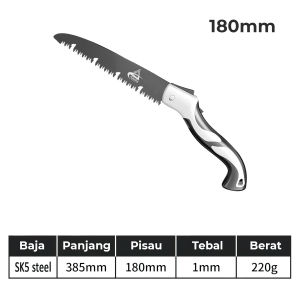 Gergaji Tangan Lipat Ukuran 180/210/250/300MM Gergaji Pohon Portable Folding Wood Hand Saw - 6674