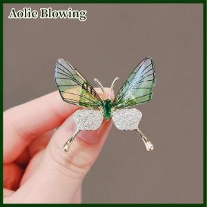 Aolie Explosion-proof Butterfly Brooch Insect Corsage Womens Accessory Acrylic Transparent Wings High-grade Clothing Pin