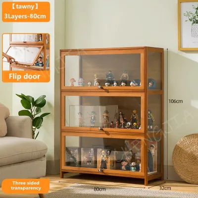 Display Cabinet Transparent Glass Acrylic Showcase 1-5Layers Furniture Storage Cabinet Hand-Made Display Case 展示柜