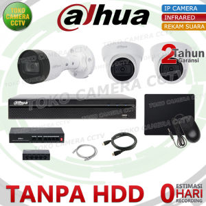 PAKET CCTV IP CAMERA DAHUA 2MP AUDIO 4 CHANNEL 3 KAMERA