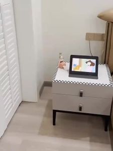 LJFrench Romantic Bedside Table Mat Leather Tablecloth Accessible Luxury Fancy Bedroom Dustproof Cover Cloth For Home Chest of Drawers Table Mat