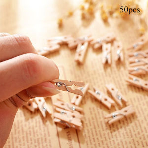 50Pcs Transparent Spring Hanging Clips Plastic Clothes Line Clip Mini Paper Photos Craft Decoration Clamps