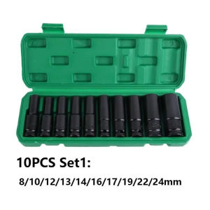 COD-1/2" Impact Socket Kit (10PCS) - Durable & Deep Reach