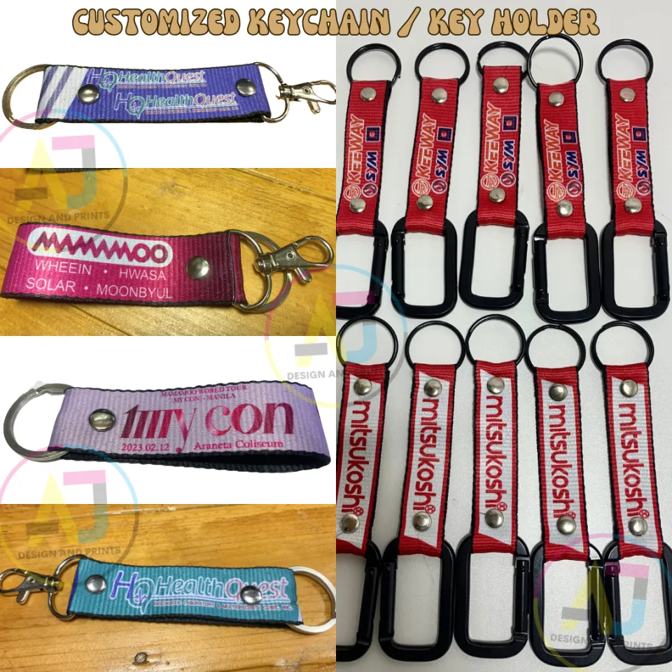 CUSTOMIZED KEYCHAIN PERSONALIZED KEY HOLDER HIGH QUALITY MATTE