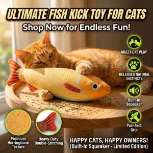 Durable Fish Shape Cat Toy Interactive Chew Toy Self Entertainment Teething Boredom Buster Cat Supplies