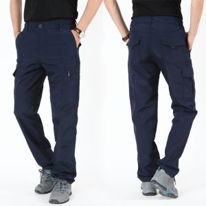 TECTOP Mens Jogging Pants Outdoor Hiking Waterproof Pants Work Loose Slack Long Track Pants Multi Pocket