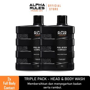 Alpha Rules Twin Pack - Full Body Contact - Sabun Mandi Dan Shampoo