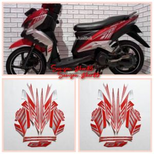 stiker striping motor yamaha XEON GT 125 2014 MERAH LIST BODY STANDAR BERKUALITAS