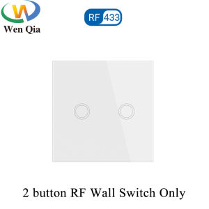 WenQia WiFi RF สวิทช์ผนัง Tuya สมาร์ทสวิตช์ไฟ2แก๊งสัมผัสแผงกระจก Timing โมดูลไร้สายควบคุมระยะไกลทำงานร่วมกับ Tuya/alexa/tmall Genius/ยามาฮ่า110โวลต์220โวลต์240โวลต์