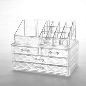 LD-K161 Rak Kosmetik 4 Laci Storage Box Cosmetic Organizer / Rak Lipstik Transparan / Rak Make Up
