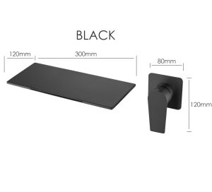 DR 304 Stainless Steel Wall-Mounted Faucet Bathtub Household Hot And Cold Waterfall Concealed Basin Large Paip Dinding浴缸