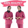 Baju Oka Ok Jaga Petugas Medis Lengan Panjang Pakaian Baju Seragam Kerja Perawat Drill Murah Terbaru Lengan 3/4 7/8 Pendek Med  Scrub Perawat Panjang Varian Warna Unisex Non Rok Bisa Atasan Saja Laboratorium Murah Bogor. 