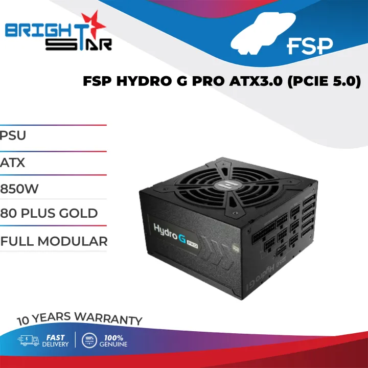 PSU / FSP HYDRO G PRO ATX3.0 (PCIE 5.0) / ATX / 850W / 80 PLUS GOLD / FULL MODULAR / 10Y WARRANTY /