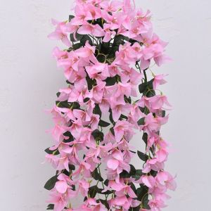 MODERNLUX Fake Silk Faux Bougainvillea UV Resistant Realistic Bougainvillea Vines Multicolor Summer Decoration Artificial Flowers Plant for Planter Gardens Balcony Porch
