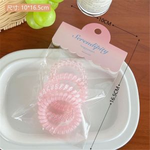 ยางรัดผมเกลียว ไม่กินผม สีสวย น่ารักม๊ากกก ขนาด 5.5 cm (แพค 4ชิ้น)