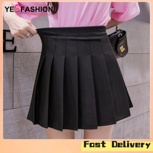 Yesfashion cửa hàng trong stockgirls eo cao cho nữ đồng bằng váy xếp ly trượt băng quần vợt đồng phục học sinh A-line váy ngắn
